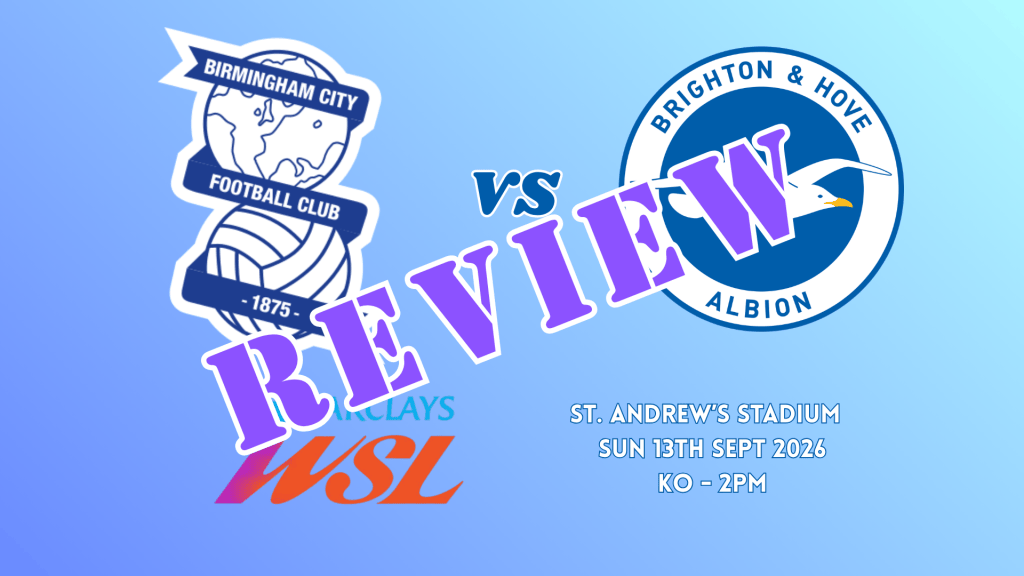 Match Review: Birmingham 2-2&nbsp;Brighton